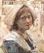 Alexander Ignatius Roche Peasant Girl Sweden oil painting artist